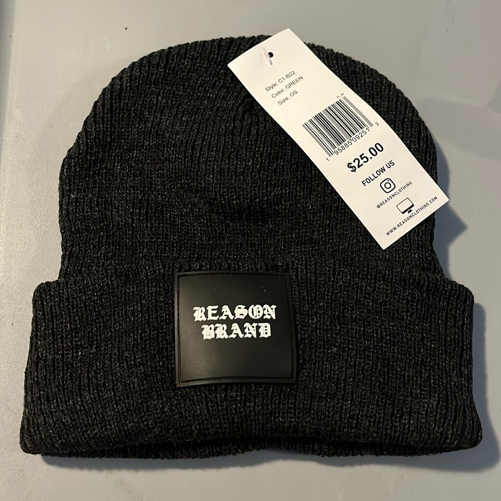 Reason Brand Logo Beanie Hat